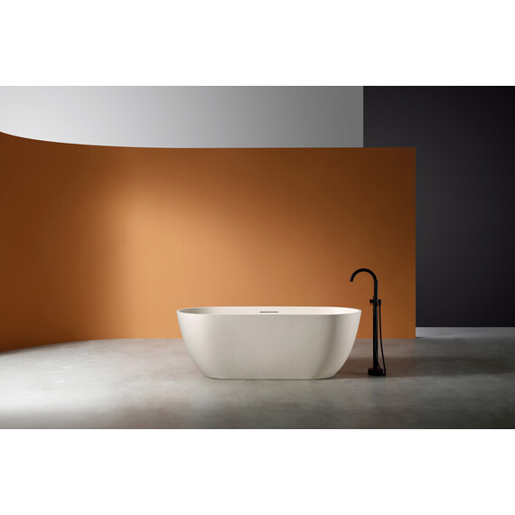 Ванна отдельностоящая Abber Frankfurt 170x75 см AM9941MBE, светло-бежевый матовый фото 8