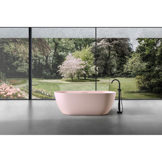 Ванна отдельностоящая Abber Frankfurt 170x75 см AM9941MP, розовый матовый фото 8