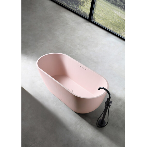 Ванна отдельностоящая Abber Frankfurt 170x75 см AM9941MP, розовый матовый фото 9