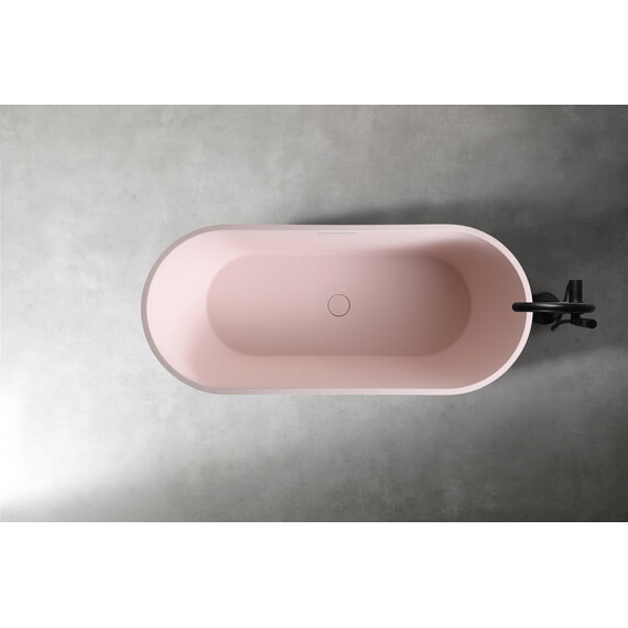 Ванна отдельностоящая Abber Frankfurt 170x75 см AM9941MP, розовый матовый фото 10