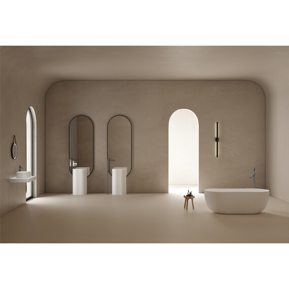 Ванна отдельностоящая Abber Stein 170x80 см AS9604, белый матовый фото 8