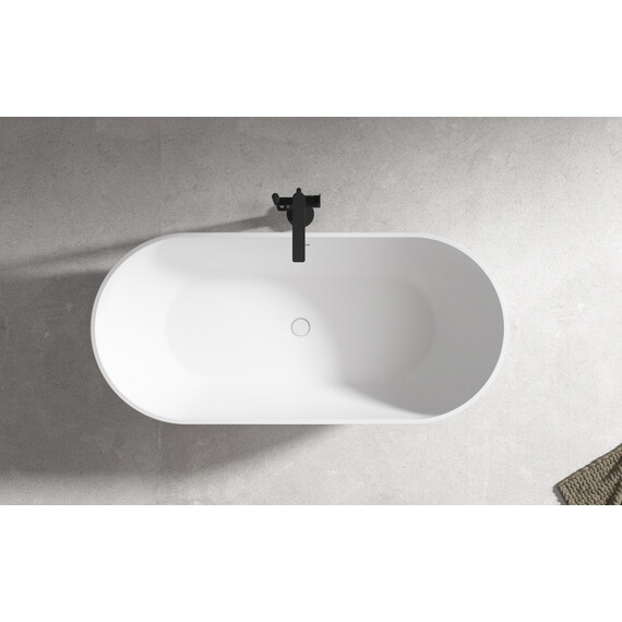 Ванна отдельностоящая Abber 172x79 см AB9241MW, белый матовый фото 10