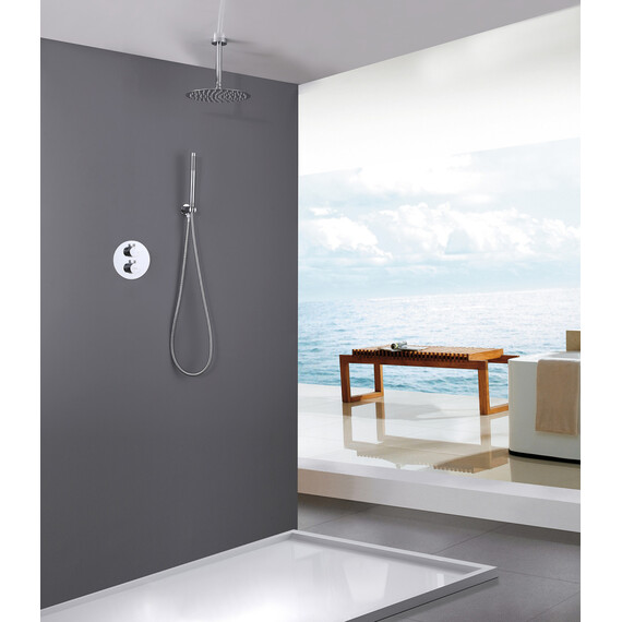 Душевая система для душа Abber Wasser Kreis AF8121 (со скрытой частью) хром фото 2