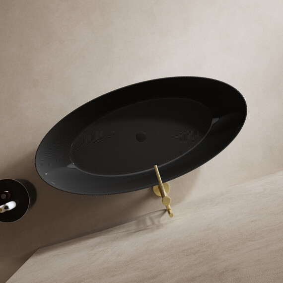 Ванна отдельностоящая Abber Karbon 180x85 см AK9002-1.8, чёрный фото 6