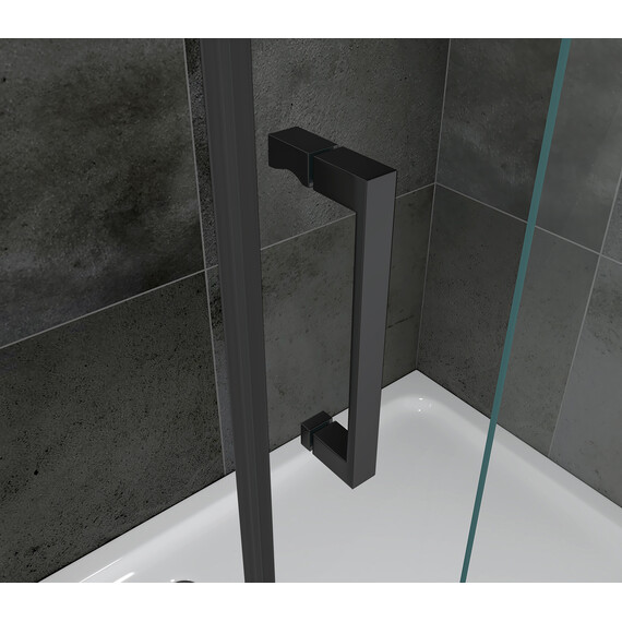 Душевое ограждение Abber Komfort 150х90 см AG93150B-S92B (стекло 8 мм) чёрный/прозрачное фото 4