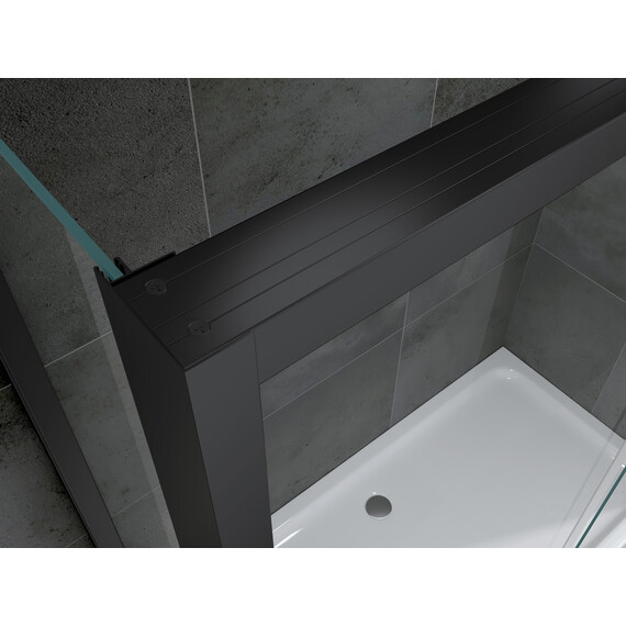 Душевое ограждение Abber Komfort 160х90 см AG93160B-S92B (стекло 8 мм) чёрный/прозрачное фото 3