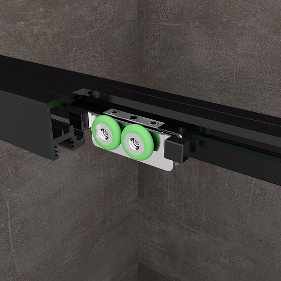 Душевое ограждение Abber Komfort 160х90 см AG93160B-S92B (стекло 8 мм) чёрный/прозрачное фото 5