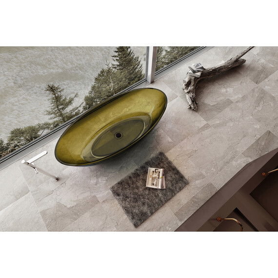 Ванна прозрачная Abber Kristall 180x85 см AT9702Vesuvian, оливковый фото 4