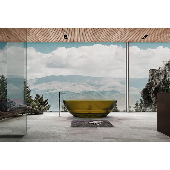 Ванна прозрачная Abber Kristall 180x85 см AT9702Vesuvian, оливковый фото 2