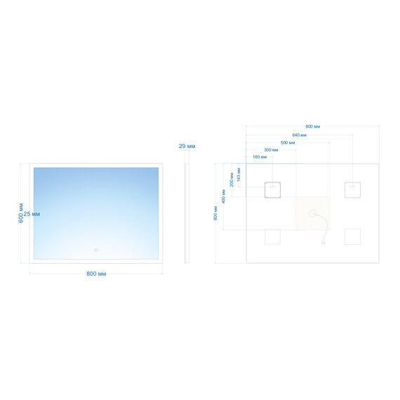 Зеркало Abber See 80 см AG6107S-0.8 фото 3