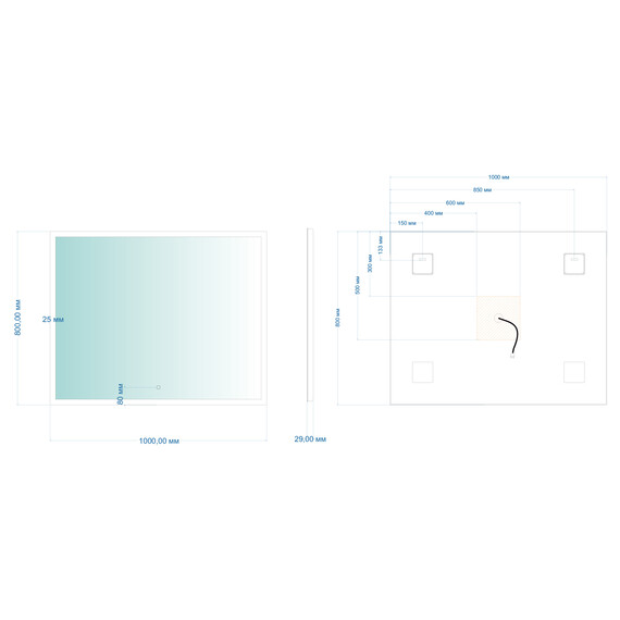 Зеркало Abber See 100 см AG6107SL-1.0 фото 3