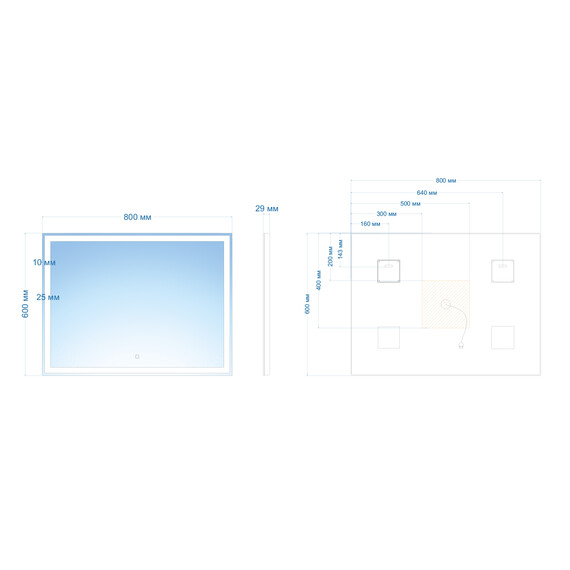 Зеркало Abber See 80 см AG6116S фото 3