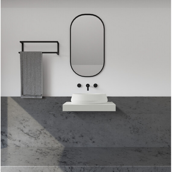 Раковина-чаша Abber Stein 60 см AS2605, белый матовый фото 3