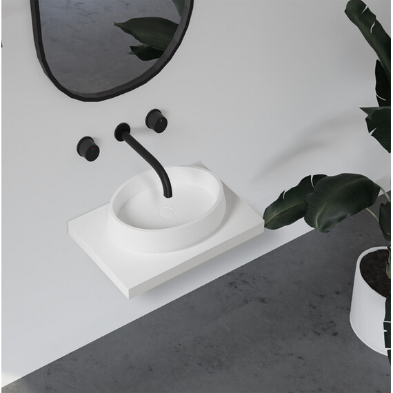 Раковина-чаша Abber Stein 60 см AS2605, белый матовый фото 4