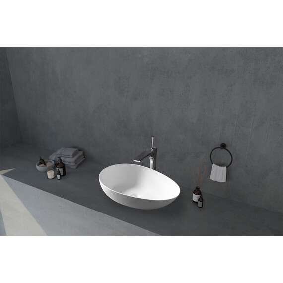 Раковина-чаша Abber Stein 60 см AS2615, белый матовый фото 2