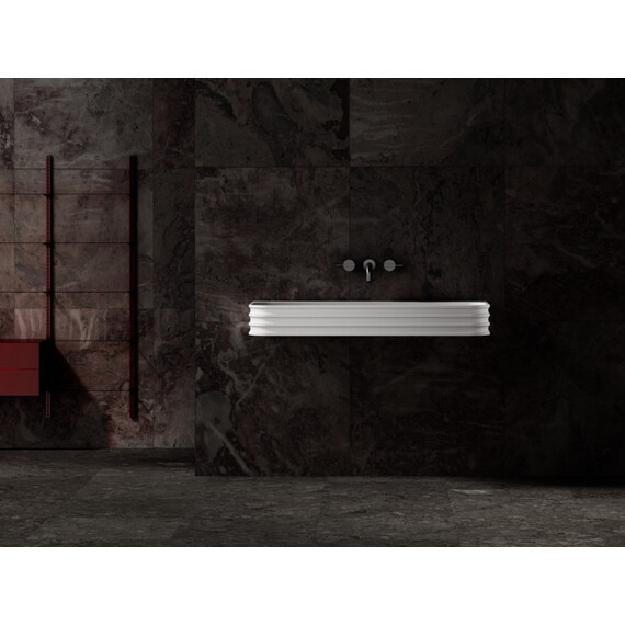 Раковина подвесная Abber Stein 100 см AS2651-1.0, белый матовый фото 3