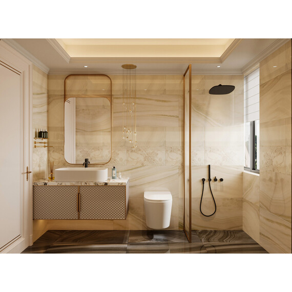 Унитаз подвесной безободковый Abber Bequem AC1102T с тонкой крышкой микролифт (Система смыва торнадо), Цвет производителя: белый фото 12