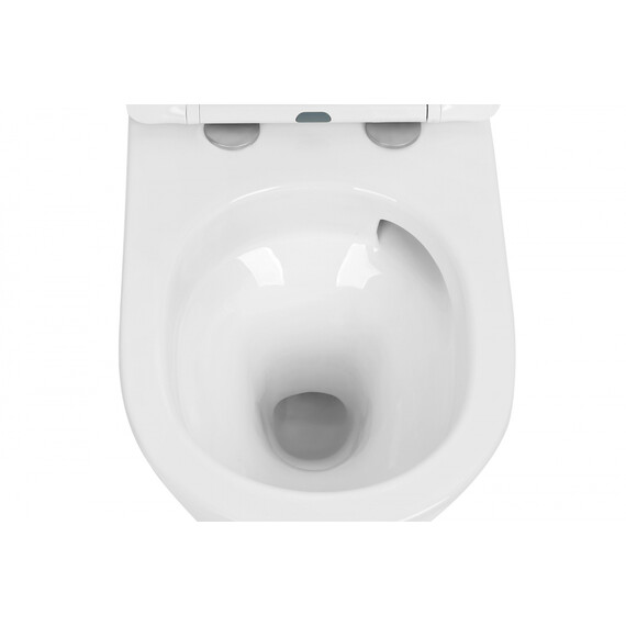 Унитаз подвесной безободковый Abber Bequem AC1102T с тонкой крышкой микролифт (Система смыва торнадо), Цвет производителя: белый фото 19