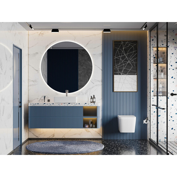 Унитаз подвесной безободковый Abber Rechteck AC1201T с тонкой крышкой микролифт (Система смыва торнадо) фото 12