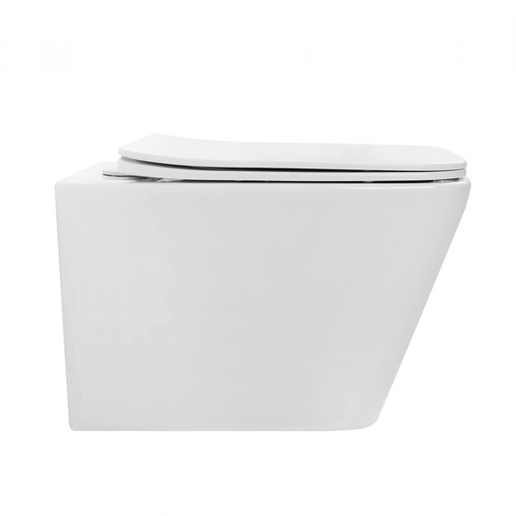 Унитаз подвесной безободковый Abber Rechteck AC1201T с тонкой крышкой микролифт (Система смыва торнадо) фото 15