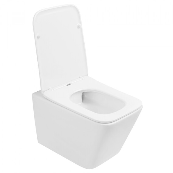 Унитаз подвесной безободковый Abber Rechteck AC1201T с тонкой крышкой микролифт (Система смыва торнадо) фото 17