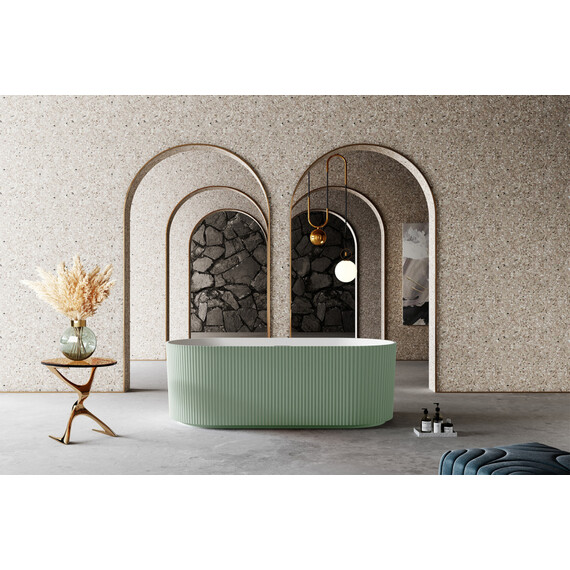 Ванна каменная Abber Stein 170x75 см AS9601MCG, зелёный матовый фото 8