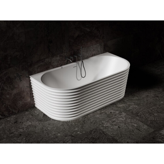 Ванна каменная Abber Stein 170x80 см AS9652, белый матовый фото 9