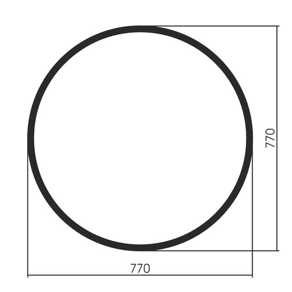 Зеркало Abber Mond 77 см AG6201B, чёрный фото 4
