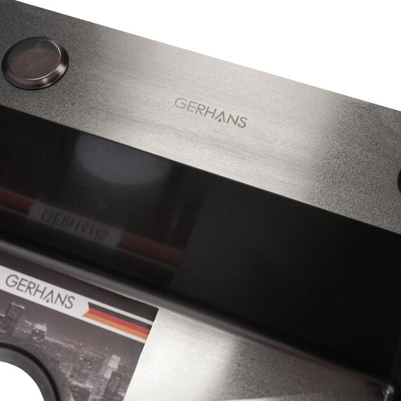 Кухонная мойка Gerhans K36045B 1 мм, PVD графит, Цвет производителя: графит фото 10