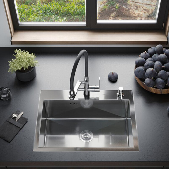 Кухонная мойка Gerhans K36045 1 мм, нержавеющая сталь, Цвет производителя: нержавеющая сталь фото 3