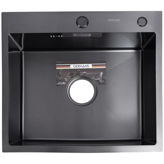 Кухонная мойка Gerhans K36050B 1 мм, PVD графит фото 2