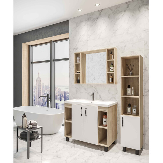 Зеркало Grossman Флай 100 см 201001, дуб сонома фото 3