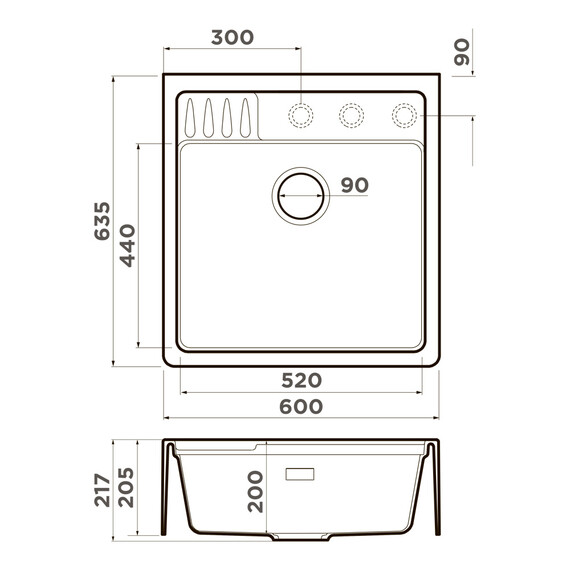 Кухонная мойка Omoikiri Kinokawa 60 4997464, графит фото 8