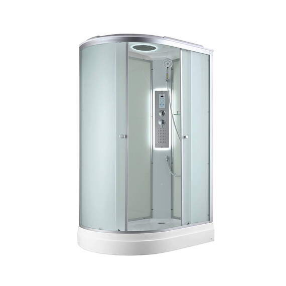 Гидробокс Avacan 120x80 см C2012RLED, хром/матовое (безсиликоновая сборка) фото 