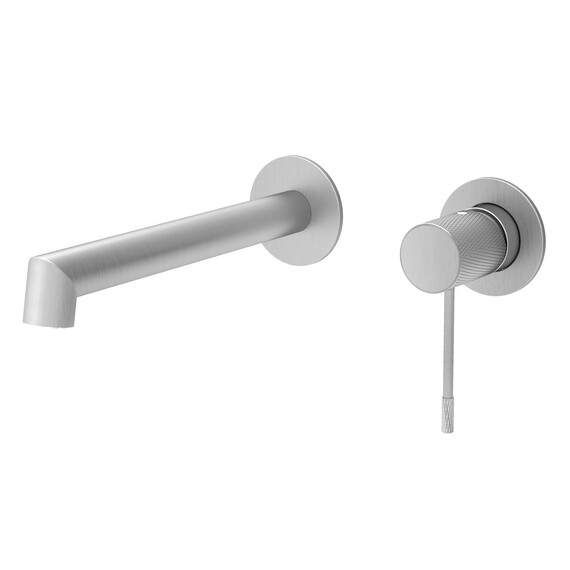 Смеситель для раковины настенный Vincea Desire VBFW-1D1BN (со скрытой частью) никель брашированный фото 