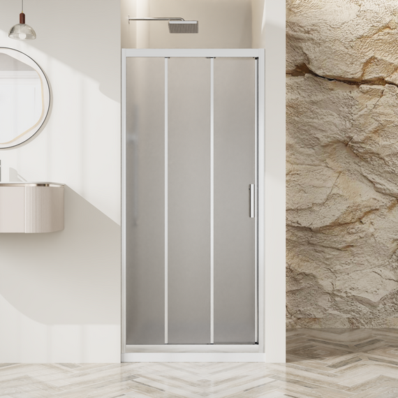 Душевая дверь BelBagno 120 см UNO-195-BF-3-120-P-Cr, хром/матовое фото 