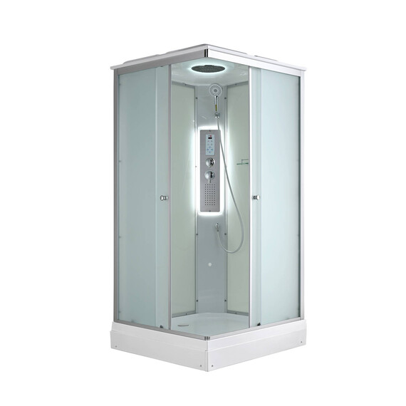 Гидробокс Avacan 100x100 см CK2010LED, хром/матовое (безсиликоновая сборка) фото 