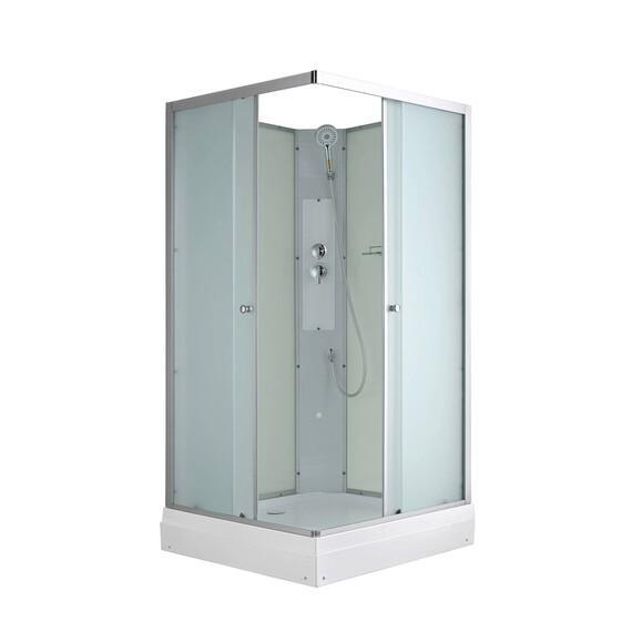 Душевая кабина Avacan 90x90 см CK2090N, хром/матовое (безсиликоновая сборка) фото 