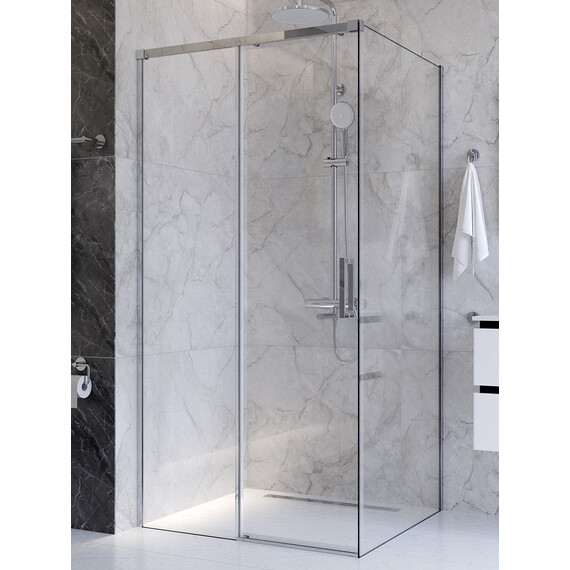 Душевое ограждение Cezares 100x90 см PLANE-AH-1-100/90-C-CR, хром/прозрачное фото 3