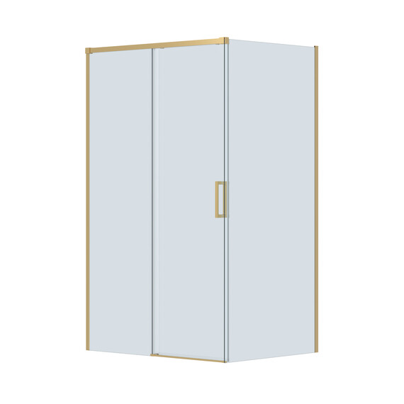 Душевое ограждение Cezares 120x90 см PLANE-AH-1-120/90-C-BORO, брашированное золото/прозрачное фото 4