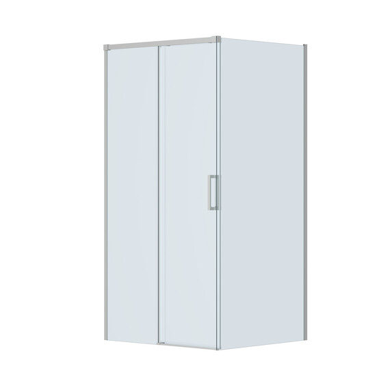 Душевое ограждение Cezares 100x90 см PLANE-AH-1-100/90-C-IN, сатин/прозрачное фото 4