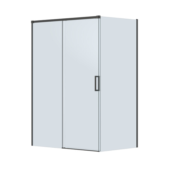 Душевое ограждение Cezares 140x90 см PLANE-AH-1-140/90-C-GM, оружейная сталь/прозрачное фото 4