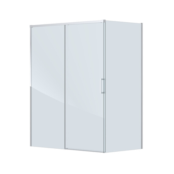 Душевое ограждение Cezares 150x80 см PLANE-AH-1-150/80-C-CR, хром/прозрачное фото 4