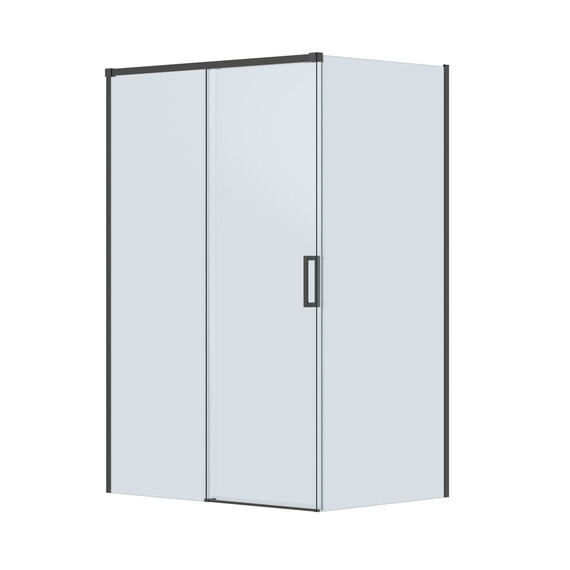 Душевое ограждение Cezares 130x80 см PLANE-AH-1-130/80-C-GM, оружейная сталь/прозрачное фото 4