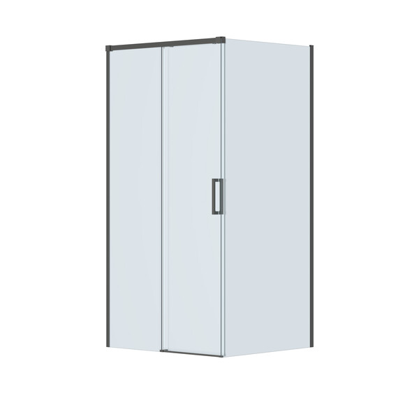 Душевое ограждение Cezares 100x80 см PLANE-AH-1-100/80-C-GM, оружейная сталь/прозрачное фото 4
