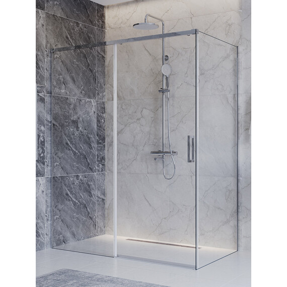 Душевое ограждение Cezares 160x90 см PLANE-AH-1-160/90-C-CR, хром/прозрачное фото 3