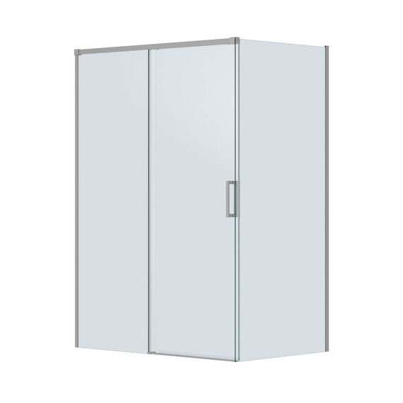 Душевое ограждение Cezares 140x90 см PLANE-AH-1-140/90-C-IN, сатин/прозрачное фото 4