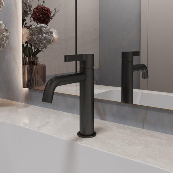 Смеситель для раковины Vincea Villa VBF-1VL1MB, чёрный фото 2