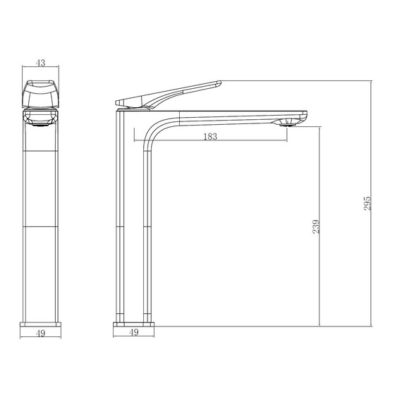 Смеситель для раковины высокий Vincea Puro VBF-5P02CH фото 4