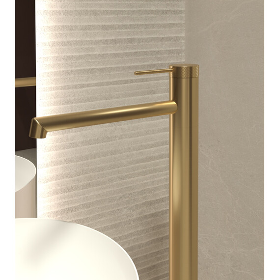 Смеситель для ванны Vincea Rim VFBF-2R1BG (со скрытой частью) брашированное золото фото 2